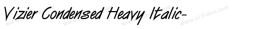Vizier Condensed Heavy Italic字体转换